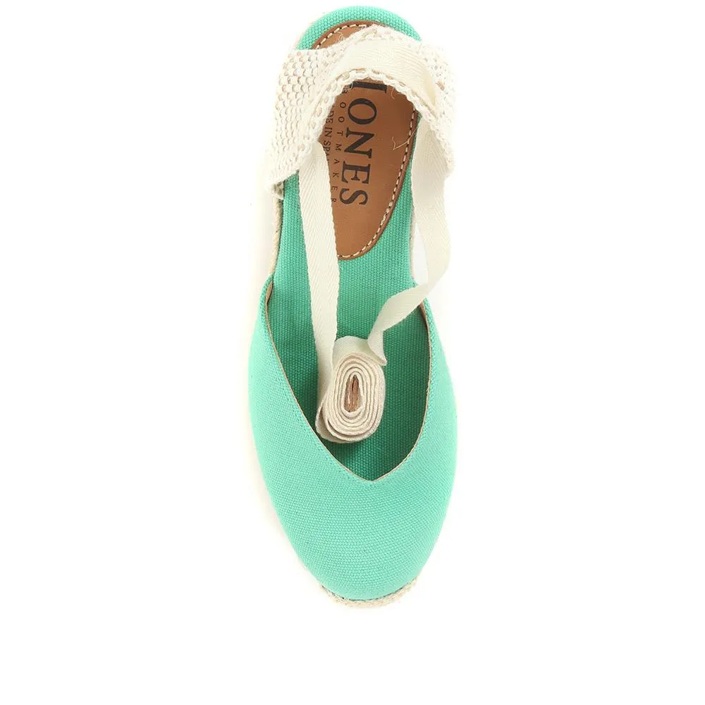 Alyssa Wedge Espadrille Sandals - ALYSSA / 320 328 - Green sold by Jones Bootmaker product image thumbnail 4