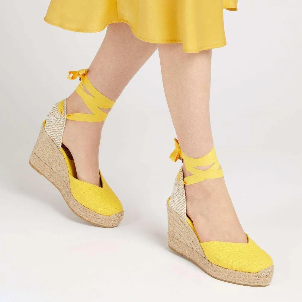 Alyssa Wedge Espadrille Sandals - ALYSSA / 320 328 - Yellow sold by Jones Bootmaker product image thumbnail 5