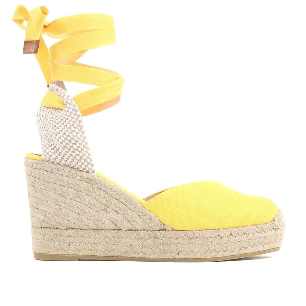 Alyssa Wedge Espadrille Sandals - ALYSSA / 320 328 - Yellow sold by Jones Bootmaker
