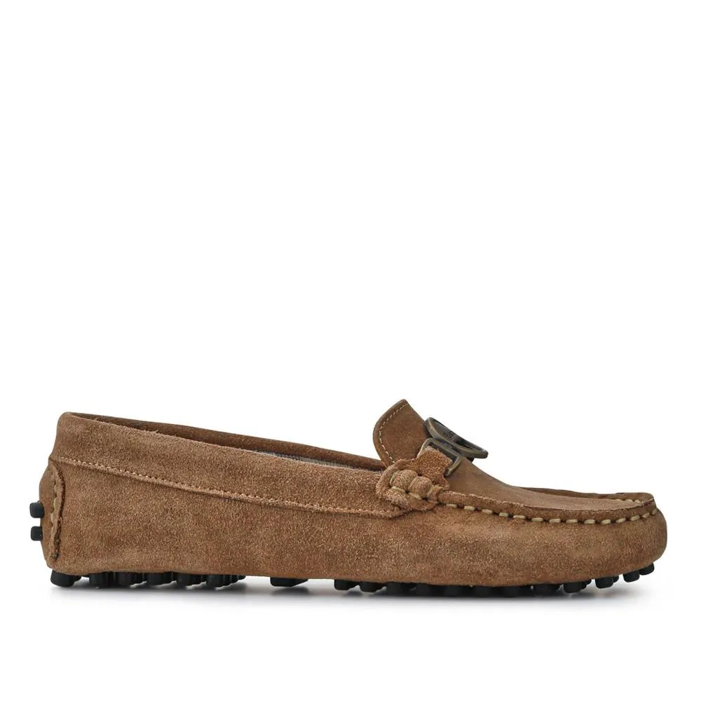 Leather Slip-On Moccasins - BARBR41507 / 326 768 - Taupe sold by Jones Bootmaker