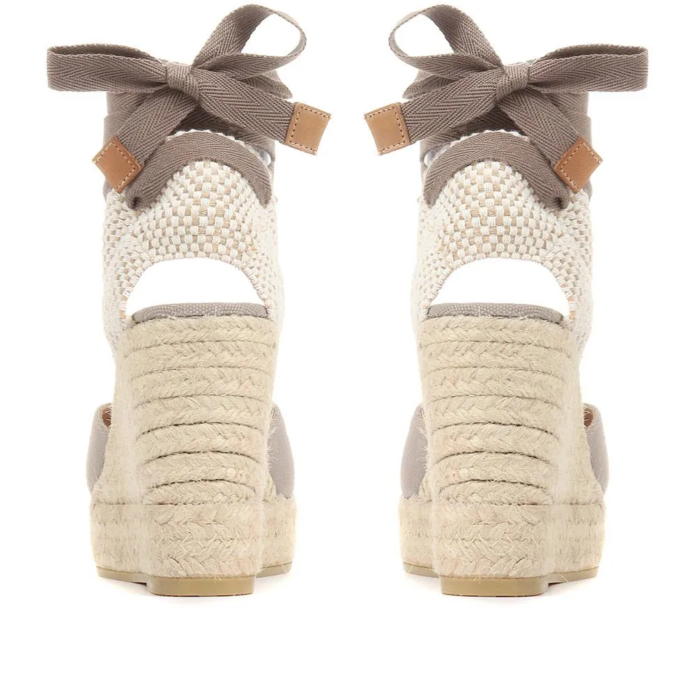 Alyssa Wedge Espadrille Sandals - ALYSSA / 320 328 - Grey sold by Jones Bootmaker product image thumbnail 3