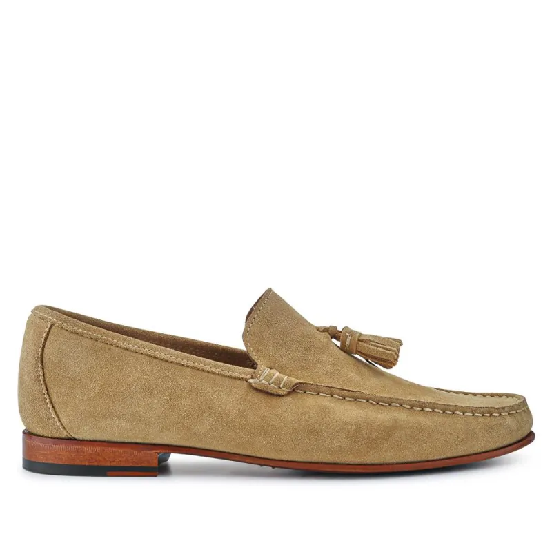 Retford Leather Loafers - RETFORD / 326 924 - Sand Suede sold by Jones Bootmaker
