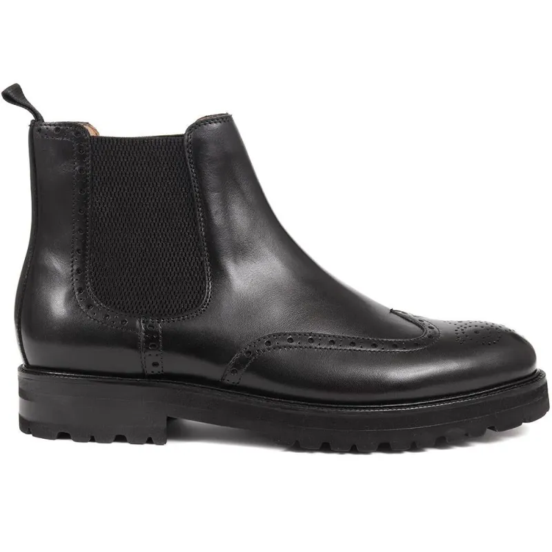 GRAY Leather Chelsea Boots - GRAY / 324 379 - Black sold by Jones Bootmaker