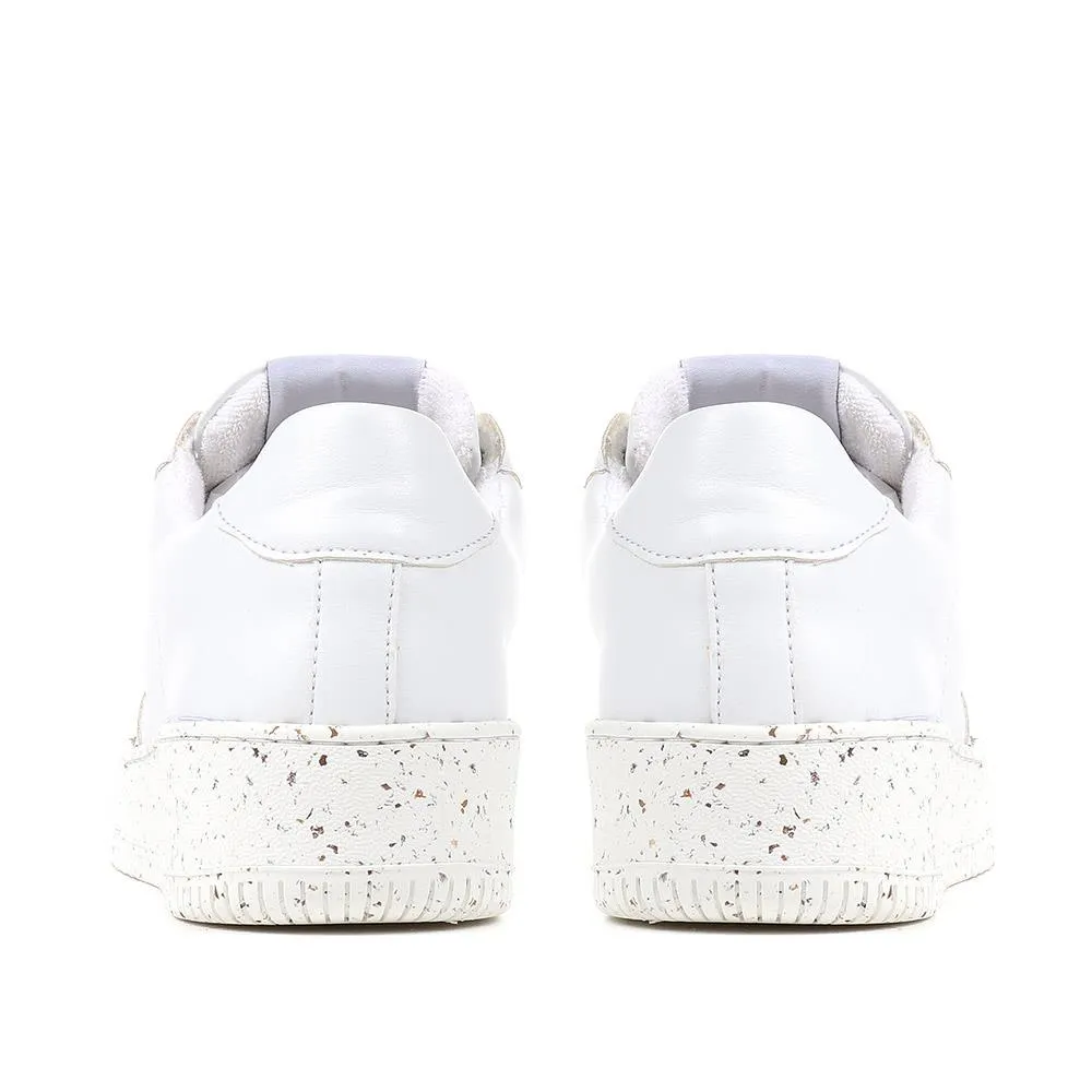 Tabbee Apple Leather Trainers - TABBEE / 323 517 - White sold by Jones Bootmaker product image thumbnail 3