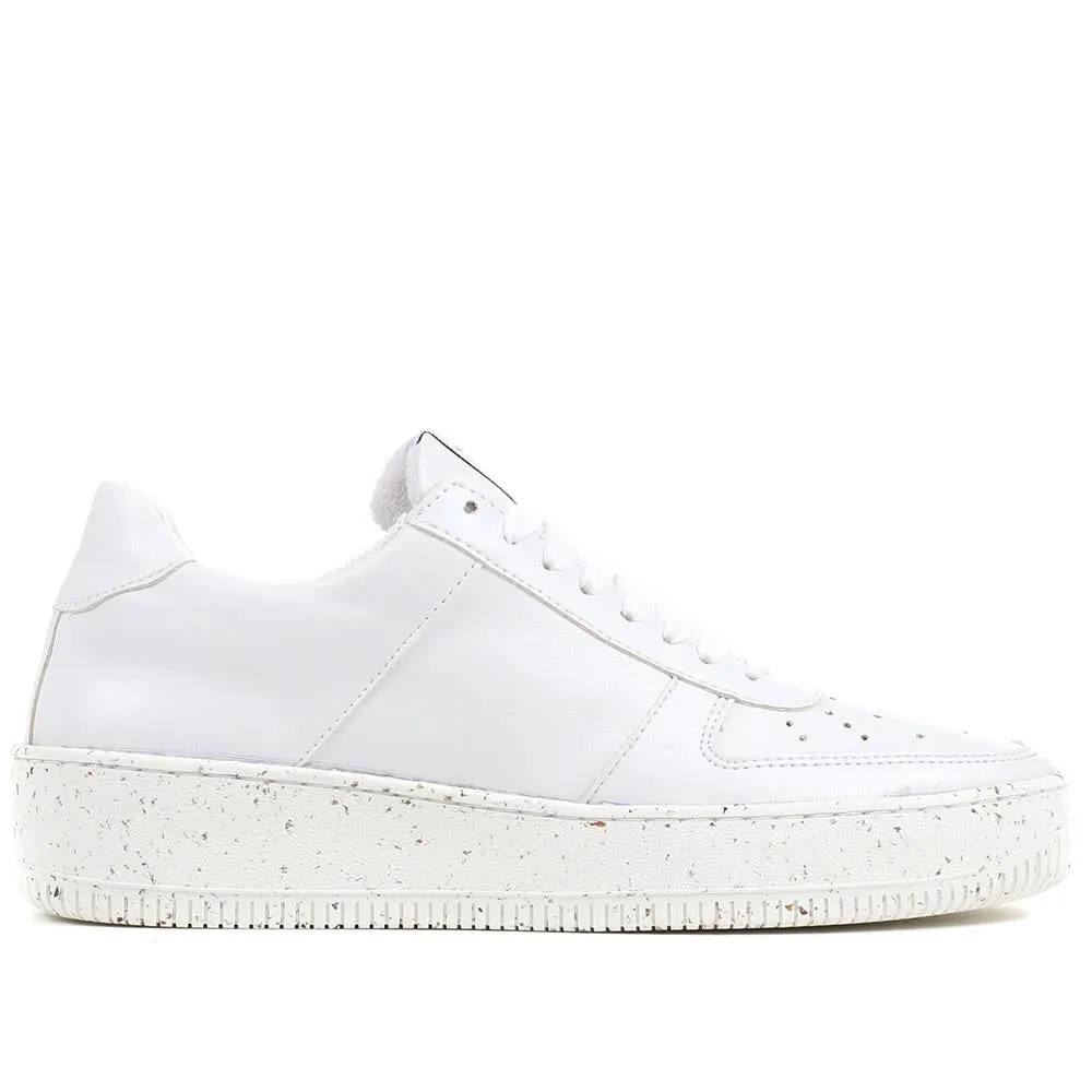 Tabbee Apple Leather Trainers - TABBEE / 323 517 - White sold by Jones Bootmaker