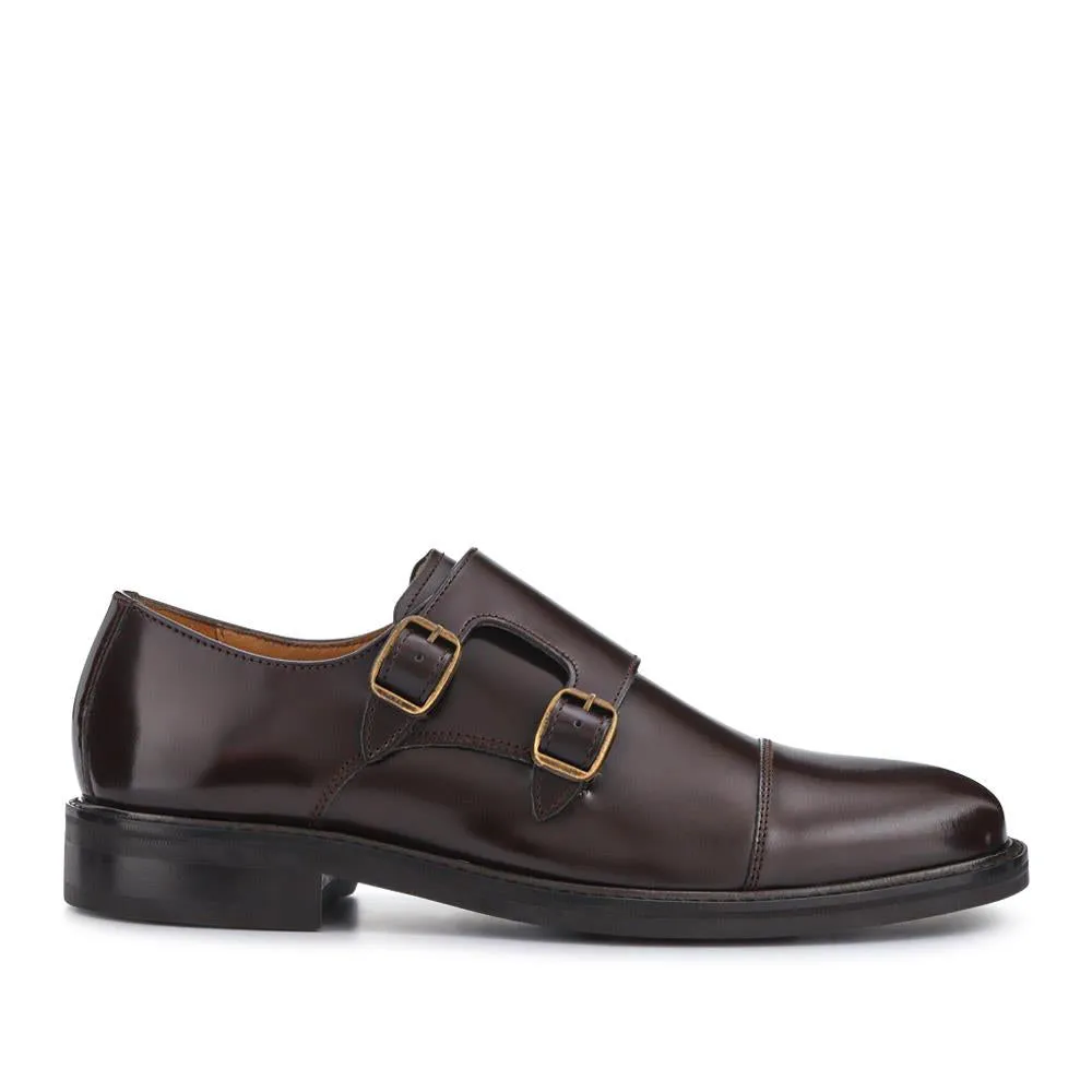 Ollie Leather Monk Shoes - OLLIE / 325 751 - Brown sold by Jones Bootmaker