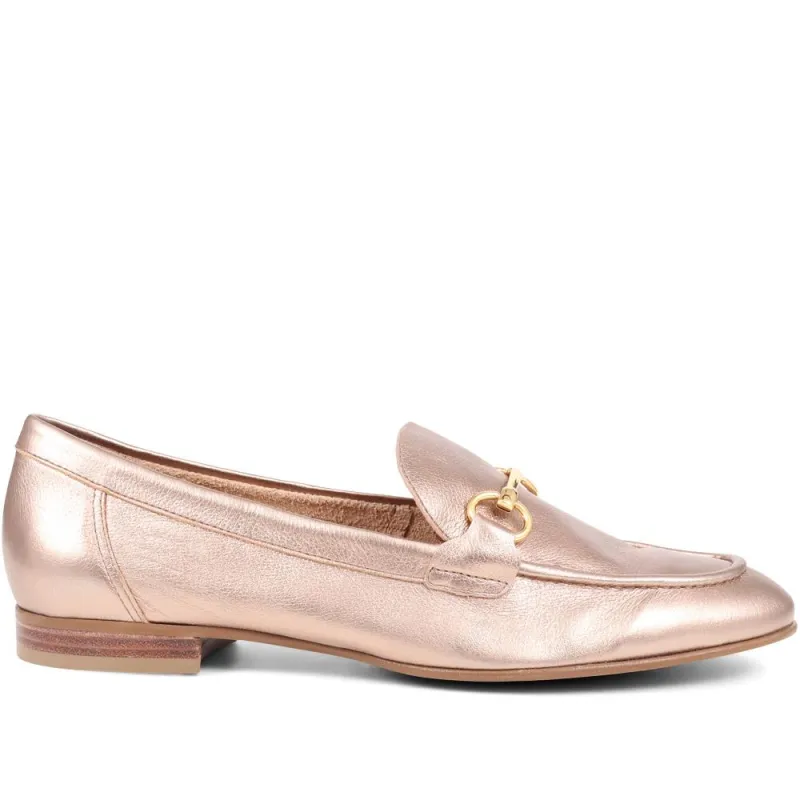Hana Leather Loafers - HANA / 324 478 - Gold sold by Jones Bootmaker