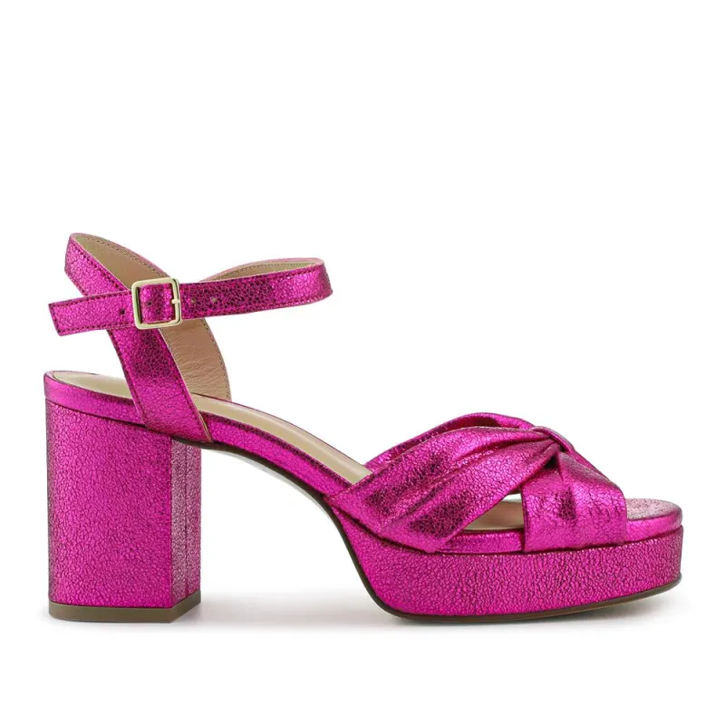 Imani Leather High Heel Shoes - IMANI / 327 789 - Pink Shimmer sold by Jones Bootmaker