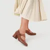 Xanthi Heeled Mary Janes - XANTHI / 325 044 - Brown Croc sold by Jones Bootmaker