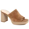 Dominica Leather Heeled Mules - DOMINICA / 323 833 - Sand sold by Jones Bootmaker