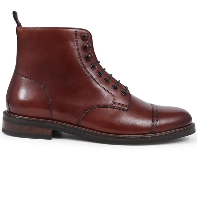 Finch Leather Lace-Up Boots - FINCH / 325 742 - Chestnut sold by Jones Bootmaker