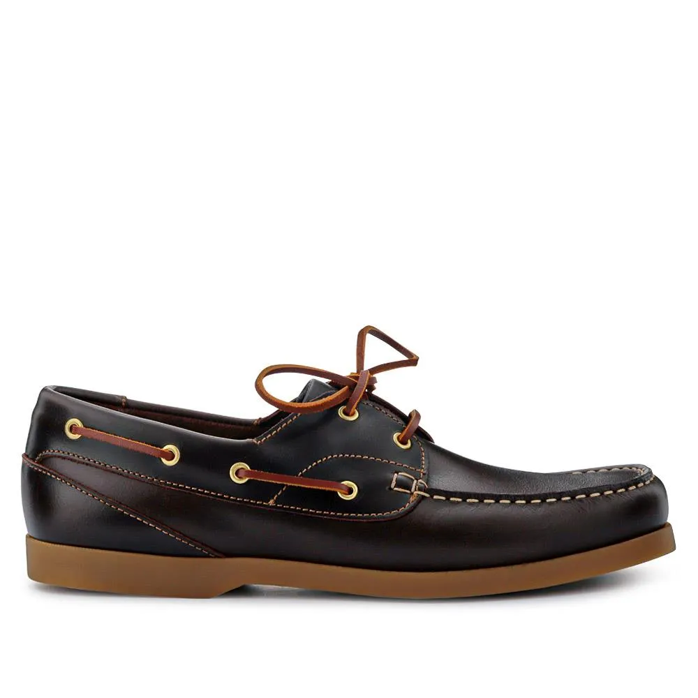 Parsons Leather Boat Shoes - PARSONS / 320 153 - Brown sold by Jones Bootmaker