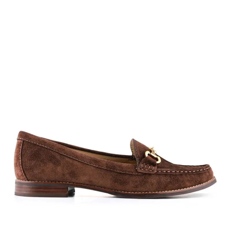 Lex Wide-Fit Suede Loafers - LEXWIDE / 328 250 - Chocolate Suede made by Jones Bootmaker