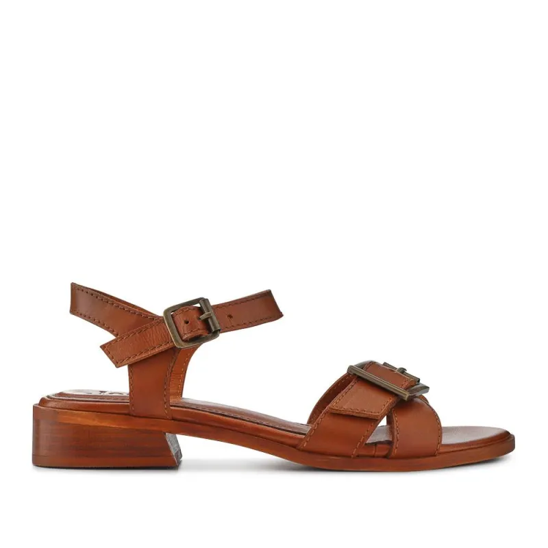 Hythe Smart Leather Sandals - HYTHE / 327 161 - Tan sold by Jones Bootmaker