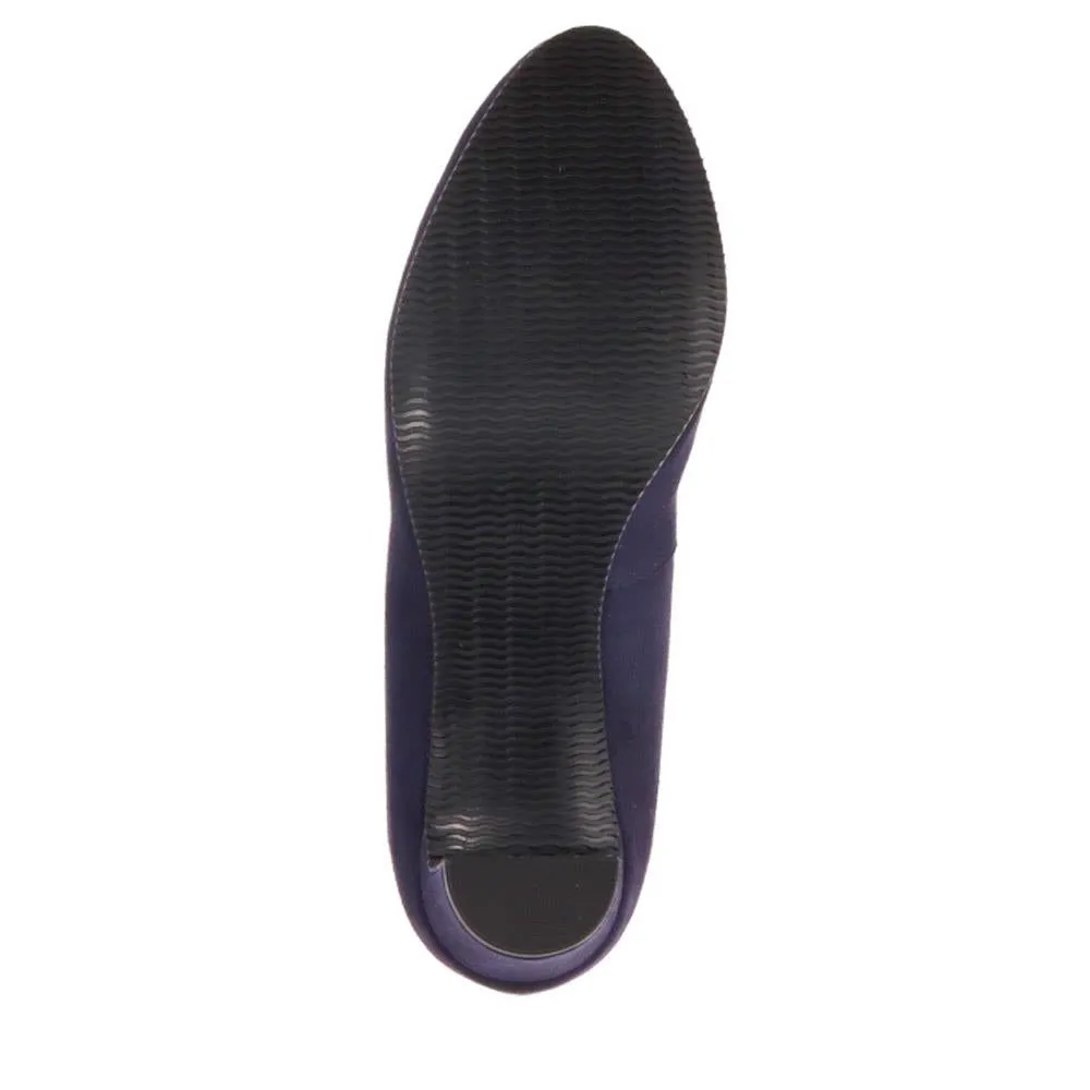 ZoeyWide Leather Court Shoes - ZOEYWIDE / 325 774 - Navy Suede sold by Jones Bootmaker product image thumbnail 4