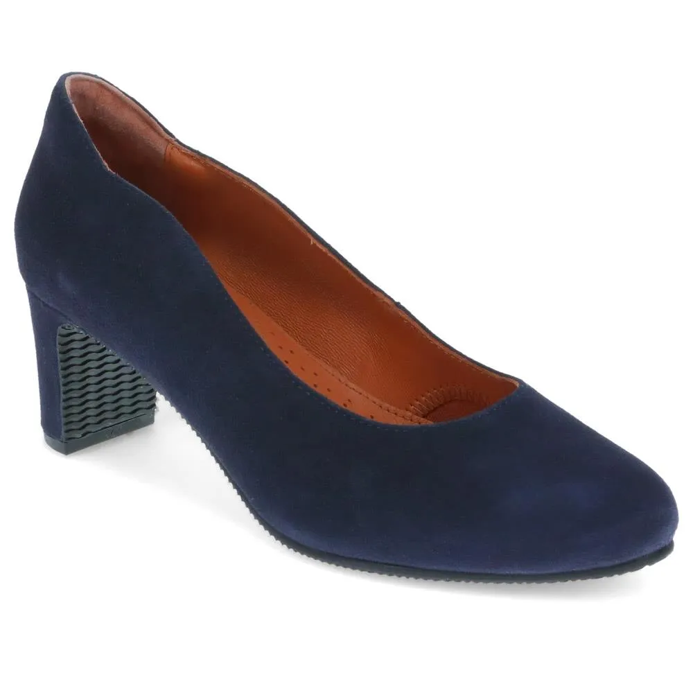 ZoeyWide Leather Court Shoes - ZOEYWIDE / 325 774 - Navy Suede sold by Jones Bootmaker product image thumbnail 2