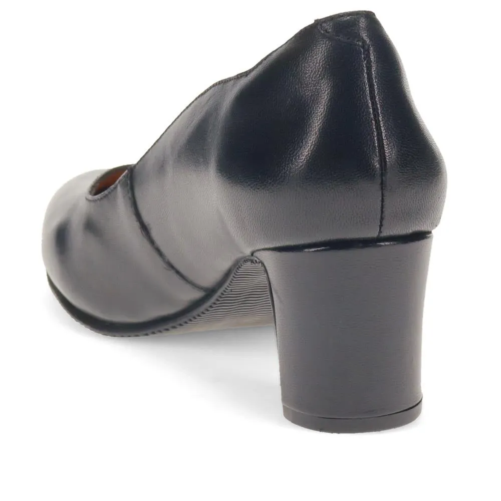 ZoeyWide Leather Court Shoes - ZOEYWIDE / 325 774 - Black Leather sold by Jones Bootmaker product image thumbnail 3