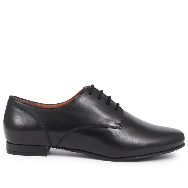 Tanaya Leather Derby Shoes  - TANAYA / 325 770 - Black sold by Jones Bootmaker