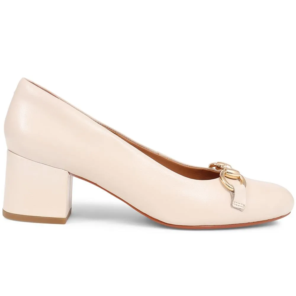 Zephy Leather Court Shoes - ZEPHY / 325 047 - Cream sold by Jones Bootmaker