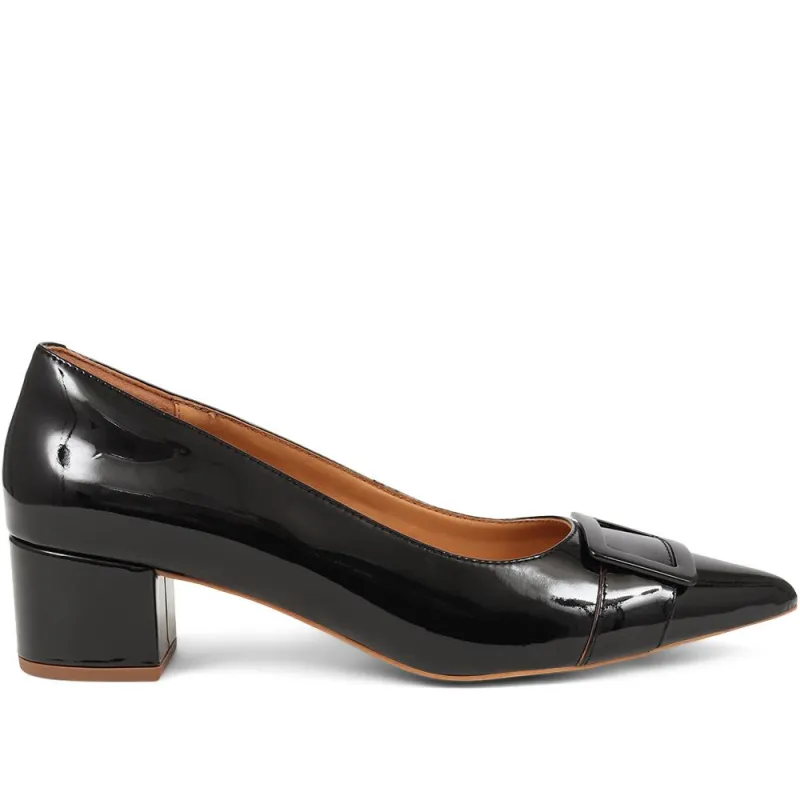 Ziggy Pointed-Toe Court Shoes - ZIGGY / 325 304 - Black sold by Jones Bootmaker