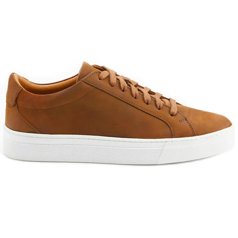 Troon Leather Trainers  - TROON / 326 324 - Tan Nubuck made by Jones Bootmaker