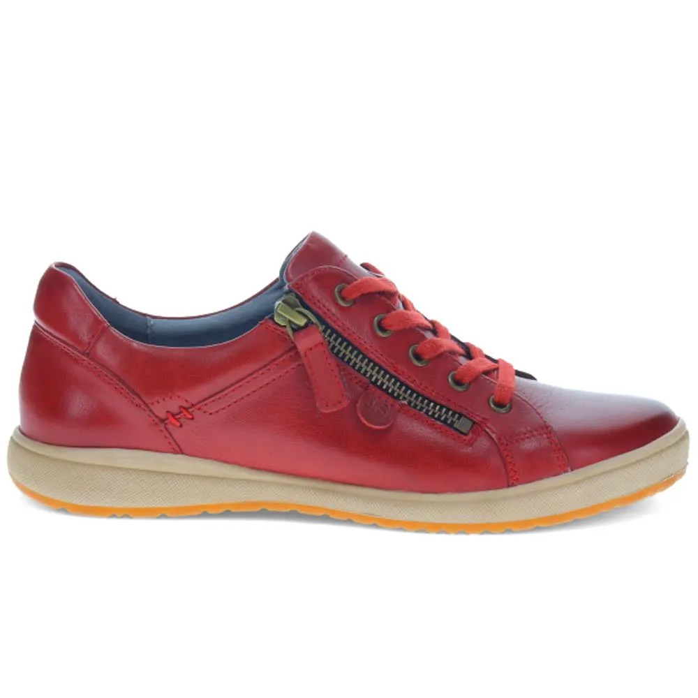 Lace-Up Leather Trainers - JOSEF40512 / 326 496 - Bordeaux sold by Jones Bootmaker