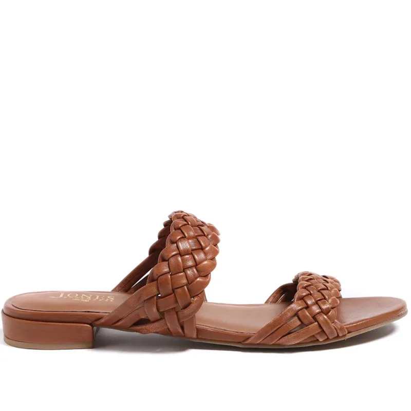 Madena Leather Mule Sandals - MADENA / 323 882 - Tan sold by Jones Bootmaker