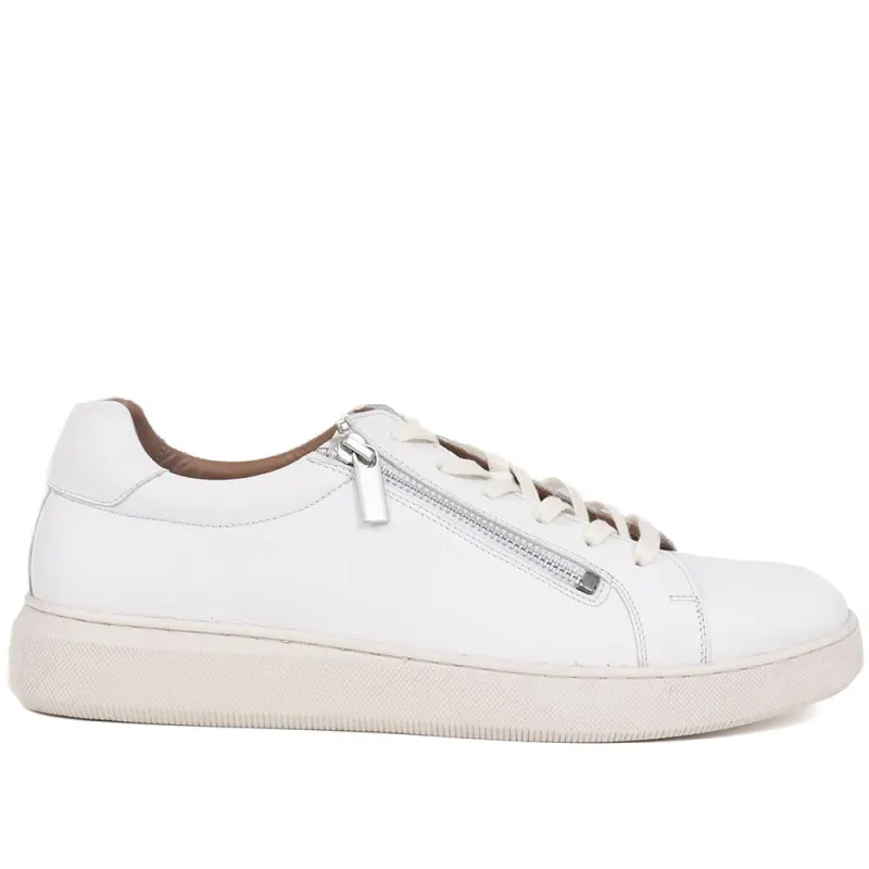 Spenser Leather Trainers - SPENSER / 325 110 - White sold by Jones Bootmaker
