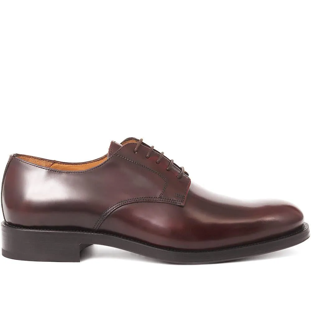Cambridge Blake Stitched Leather Derby Shoes - CAMBRIDGE2 / 323 783 - Burgundy sold by Jones Bootmaker