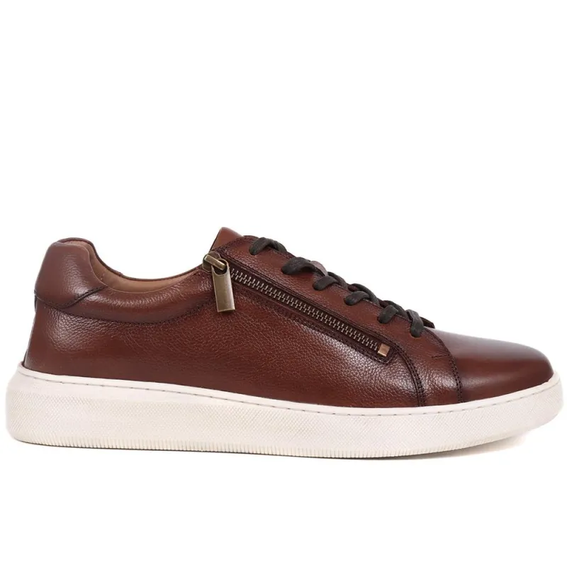 Spenser Leather Trainers - SPENSER / 325 110 - Tan sold by Jones Bootmaker