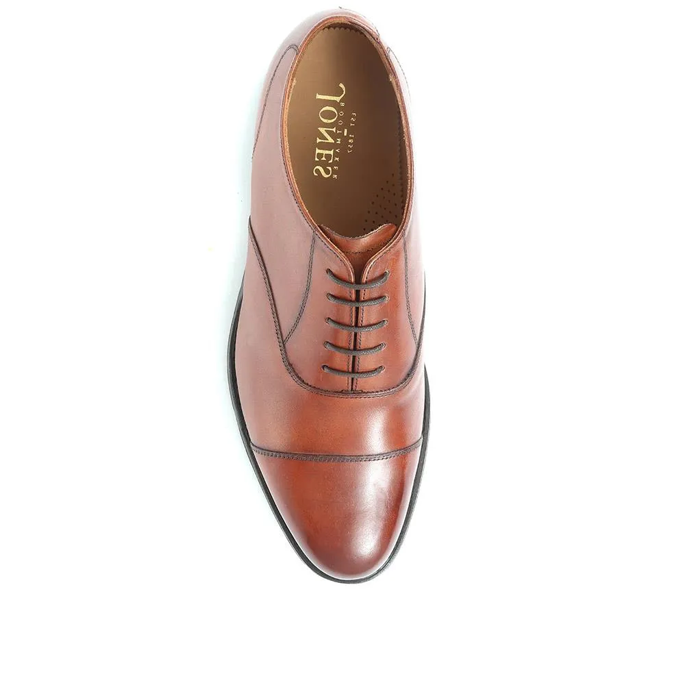 Barnet Goodyear Welted Leather Oxford Shoes - BARNET / 321 741 - Cognac sold by Jones Bootmaker product image thumbnail 4