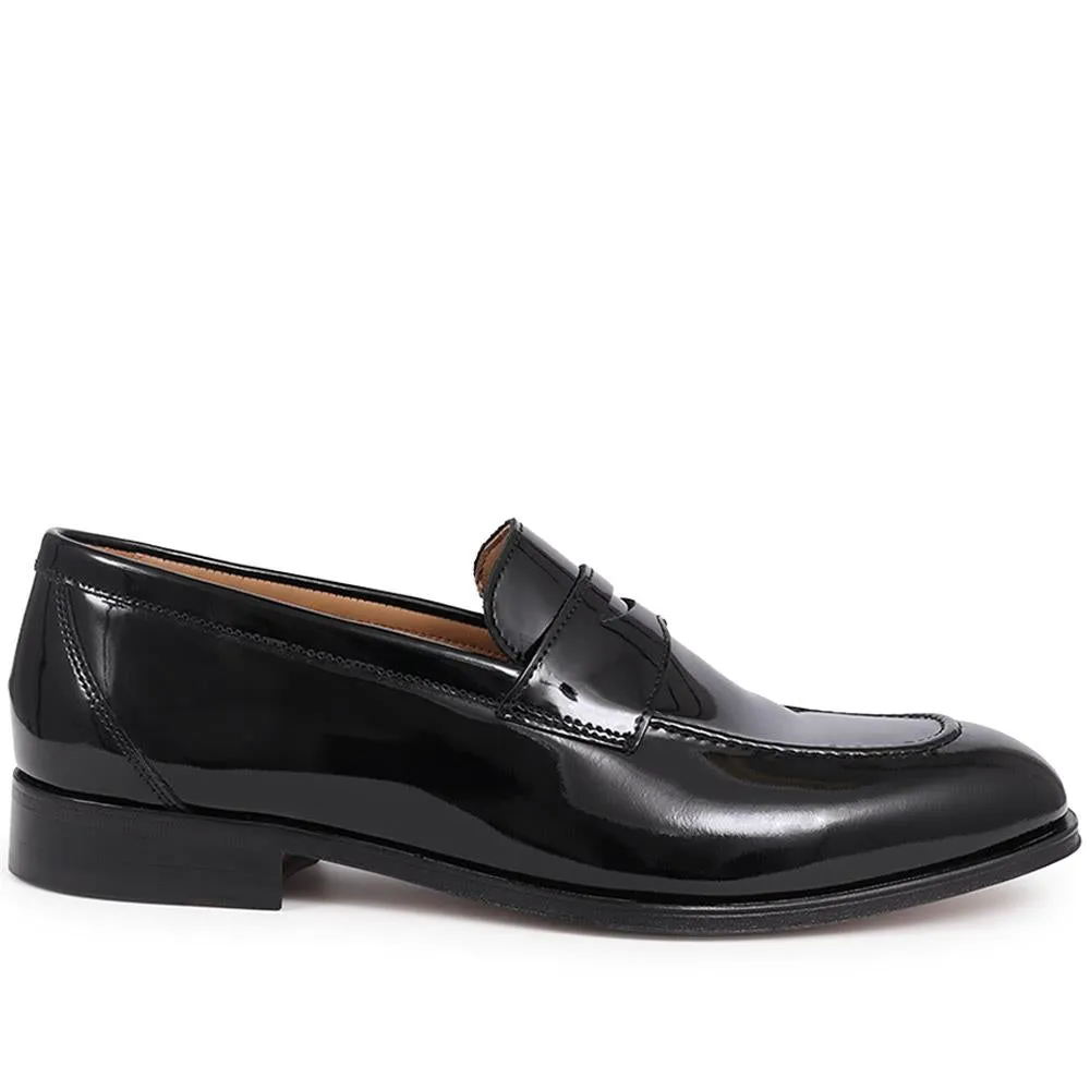 Rake Leather Loafers - RAKE / 325 092 - Black Patent sold by Jones Bootmaker