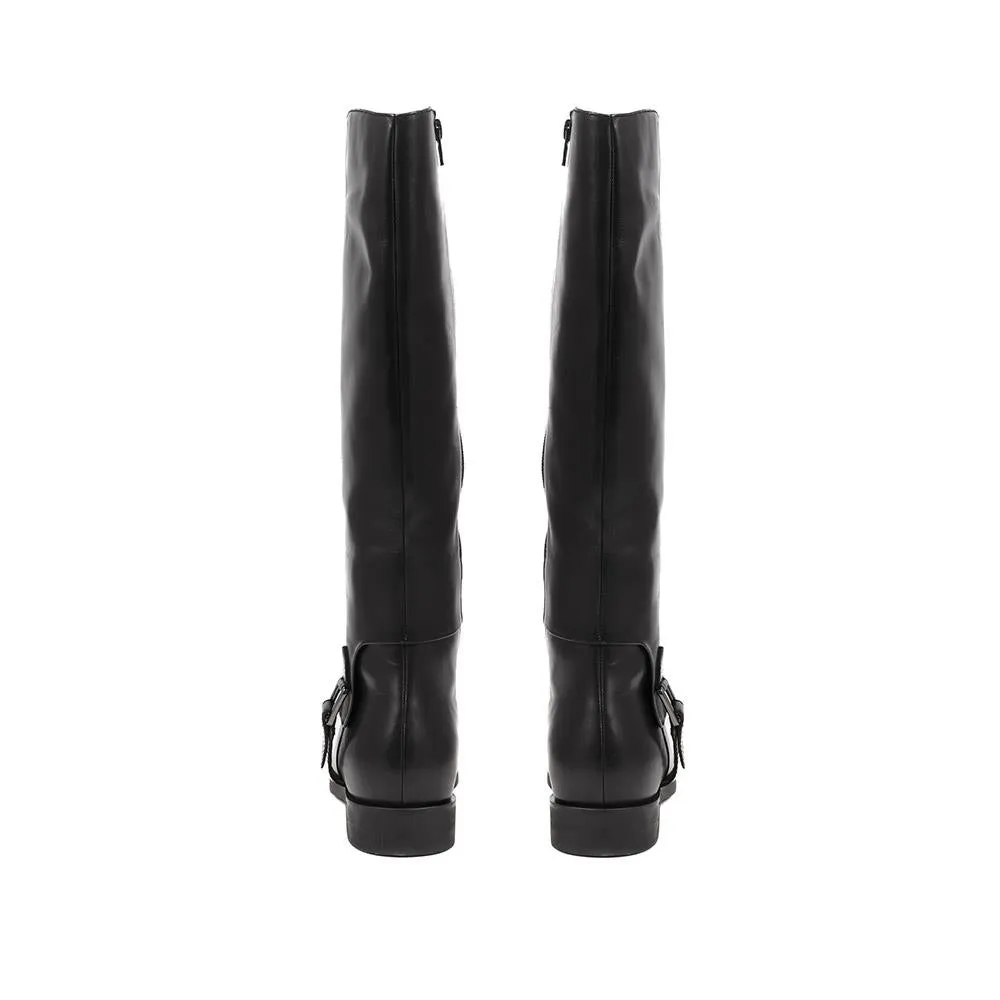 Buckle Detail Leather Riding Boots - KATI / 324 324 - Black sold by Jones Bootmaker product image thumbnail 3