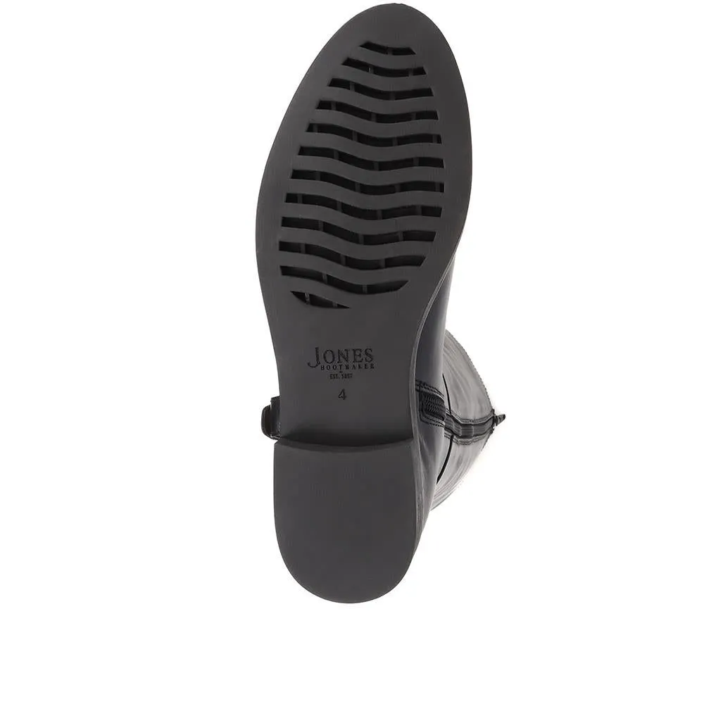 Buckle Detail Leather Riding Boots - KATI / 324 324 - Black sold by Jones Bootmaker product image thumbnail 4