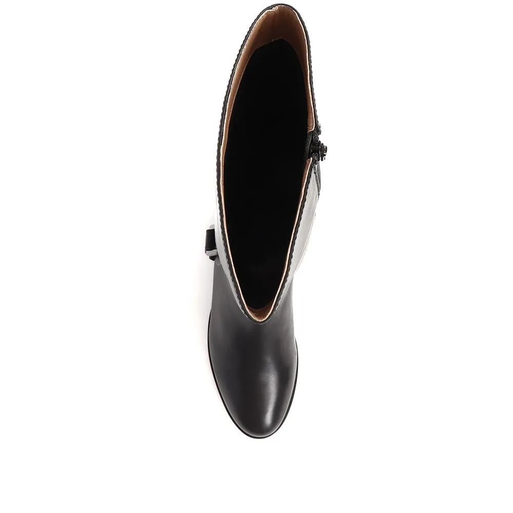 Buckle Detail Leather Riding Boots - KATI / 324 324 - Black sold by Jones Bootmaker product image thumbnail 5