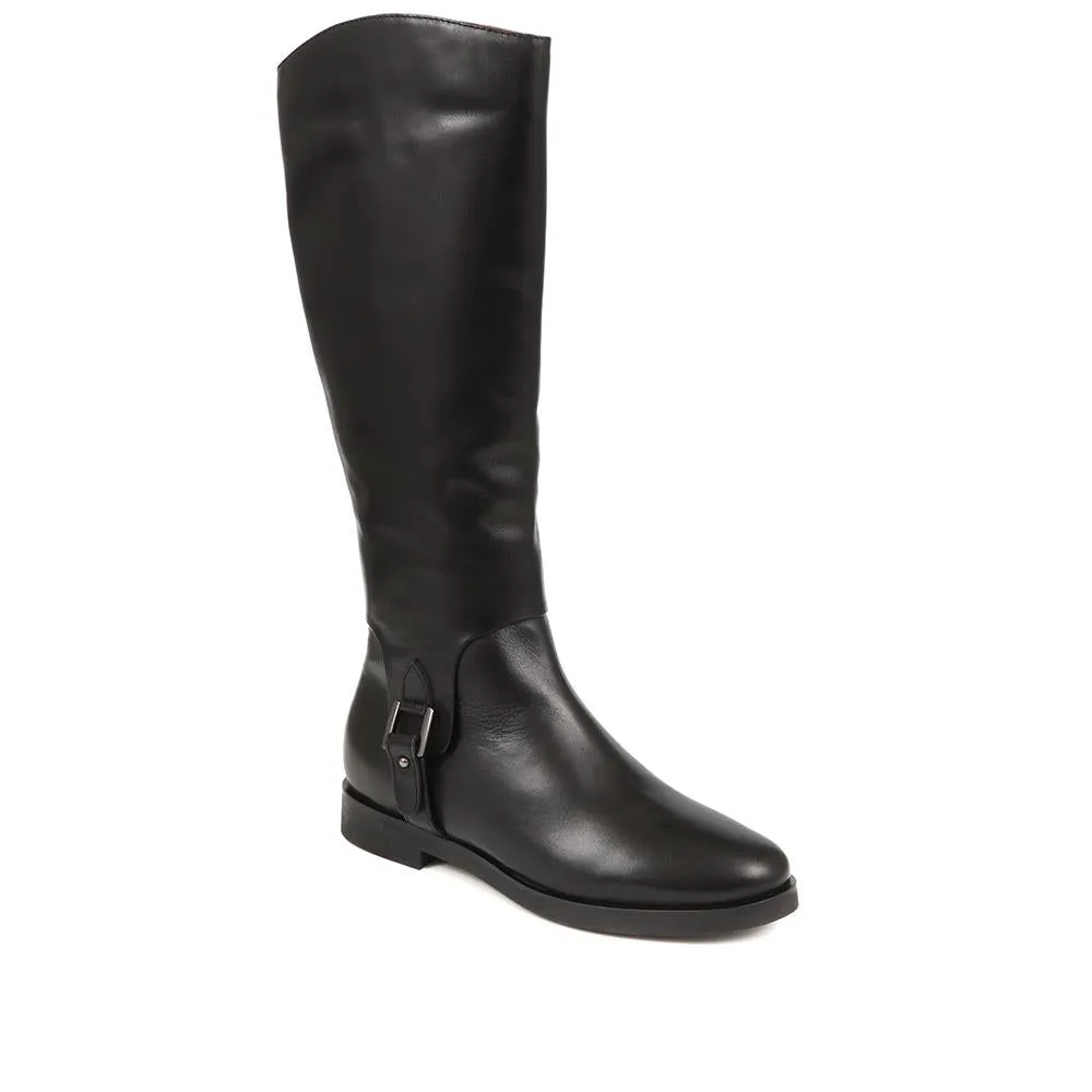 Buckle Detail Leather Riding Boots - KATI / 324 324 - Black sold by Jones Bootmaker product image thumbnail 2