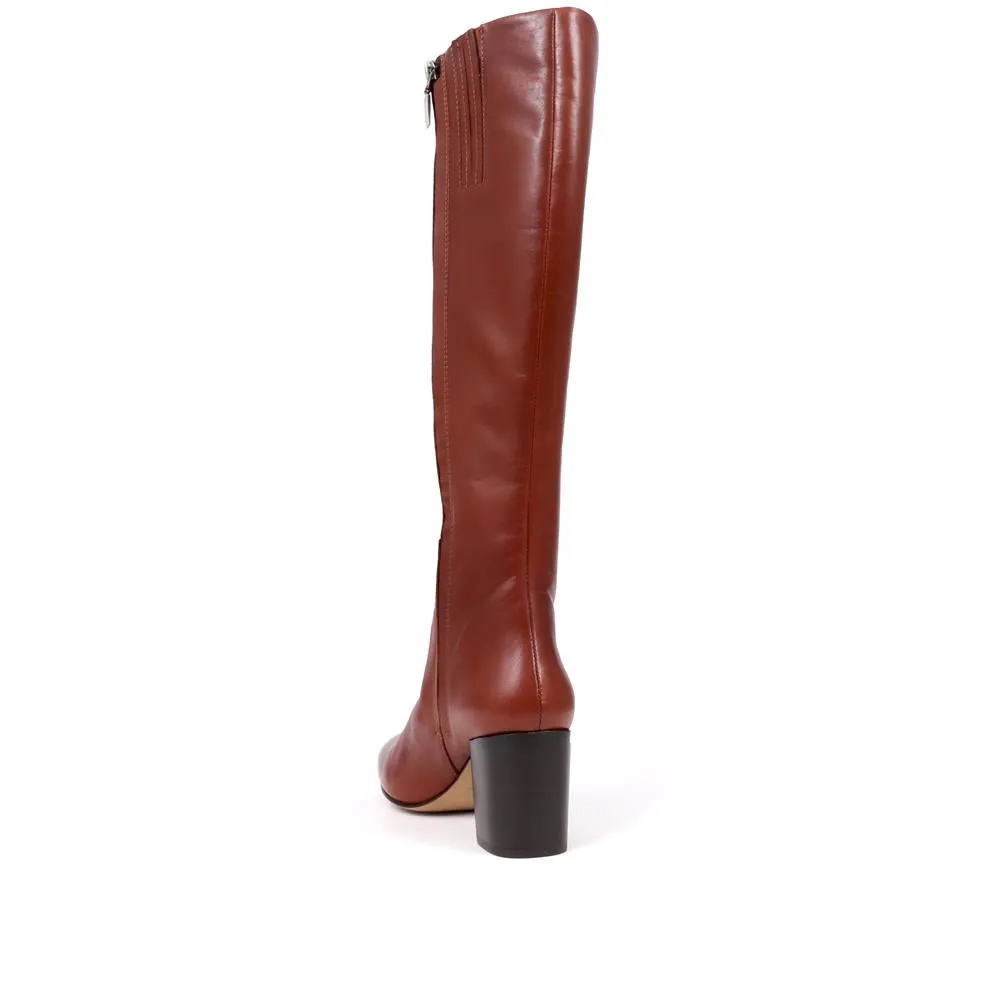 Neptune Small Calf Fit Long Leather Boots - NEPTUNELONGS / 326 215 - Tan sold by Jones Bootmaker product image thumbnail 3