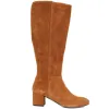 Lou LouR Regular Calf Knee-High Suede Boots - LOULOUR / 324 364 - Cognac sold by Jones Bootmaker