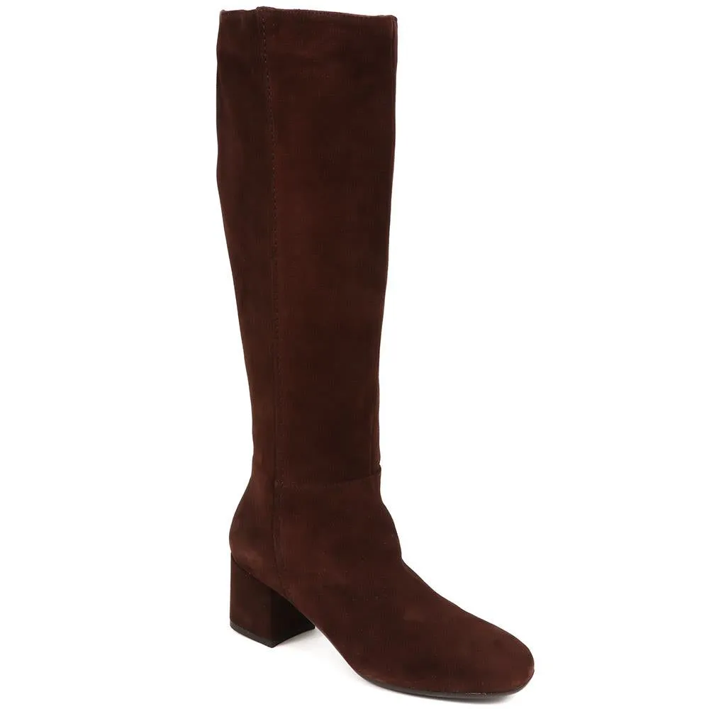Lou LouR Regular Calf Knee-High Suede Boots - LOULOUR / 324 364 - Chocolate sold by Jones Bootmaker product image thumbnail 2