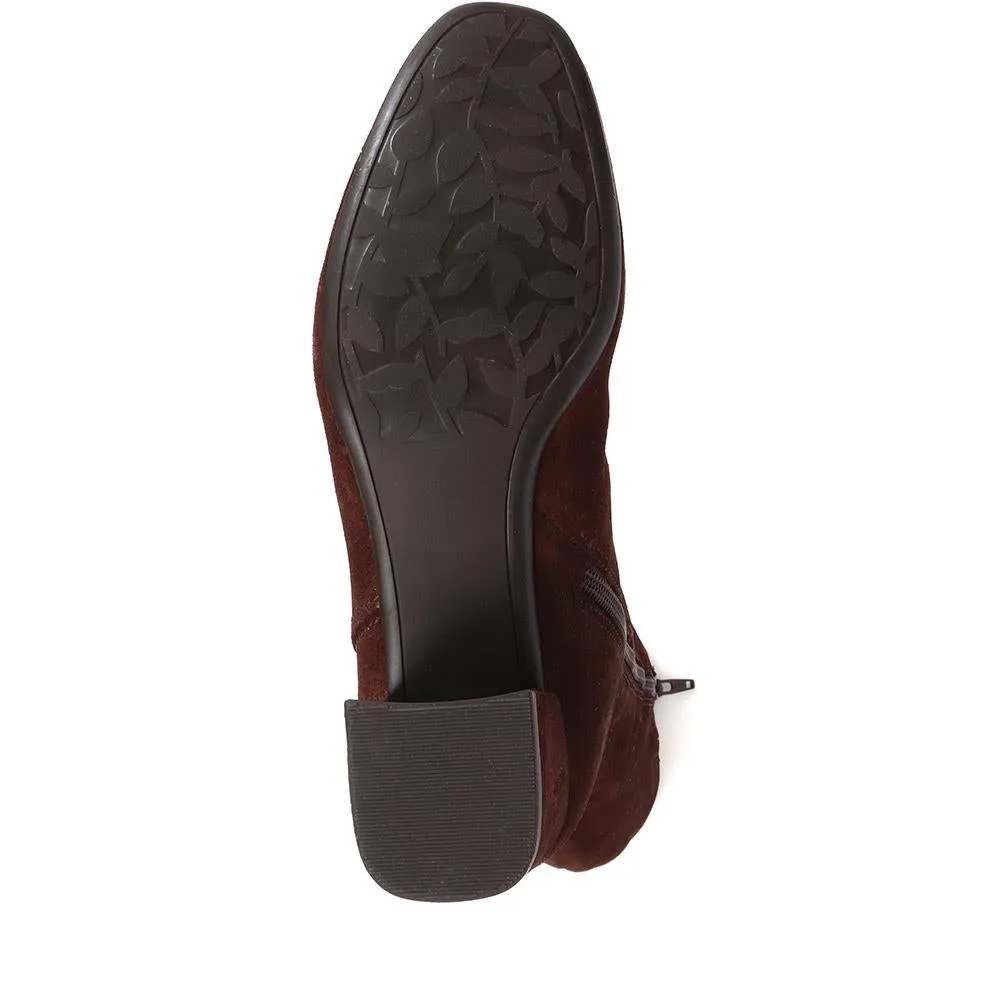 Lou LouR Regular Calf Knee-High Suede Boots - LOULOUR / 324 364 - Chocolate sold by Jones Bootmaker product image thumbnail 4