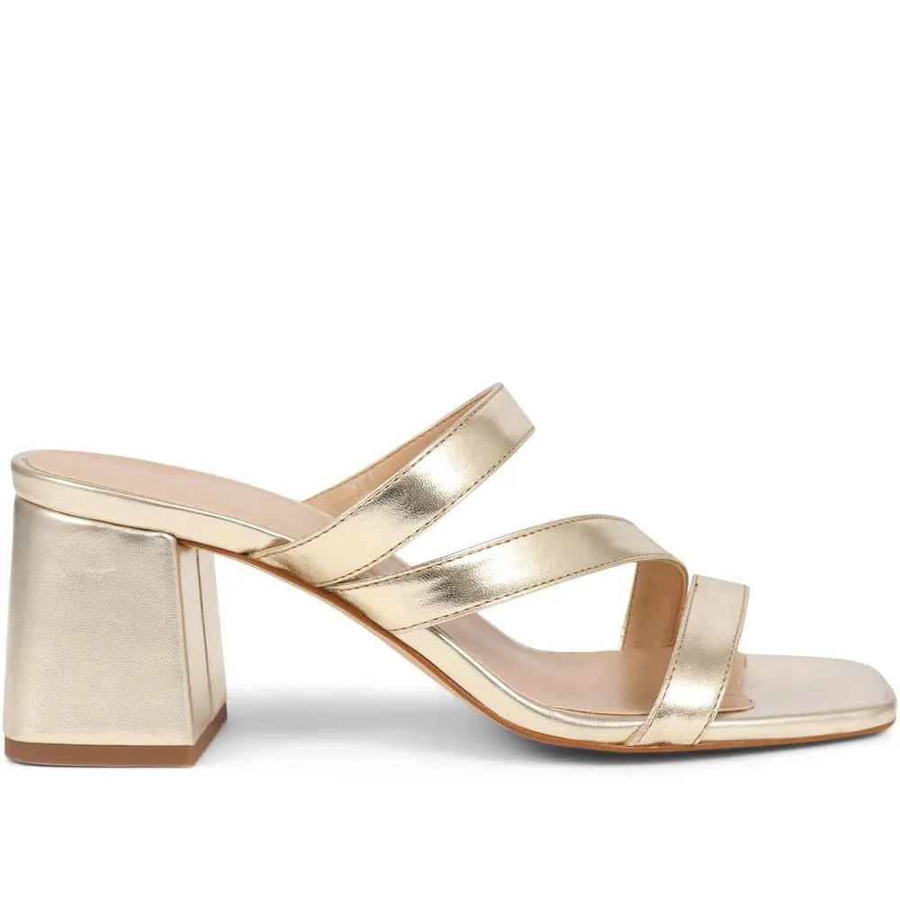 Honour Heeled Sandals - HONOUR / 325 323 - Gold sold by Jones Bootmaker