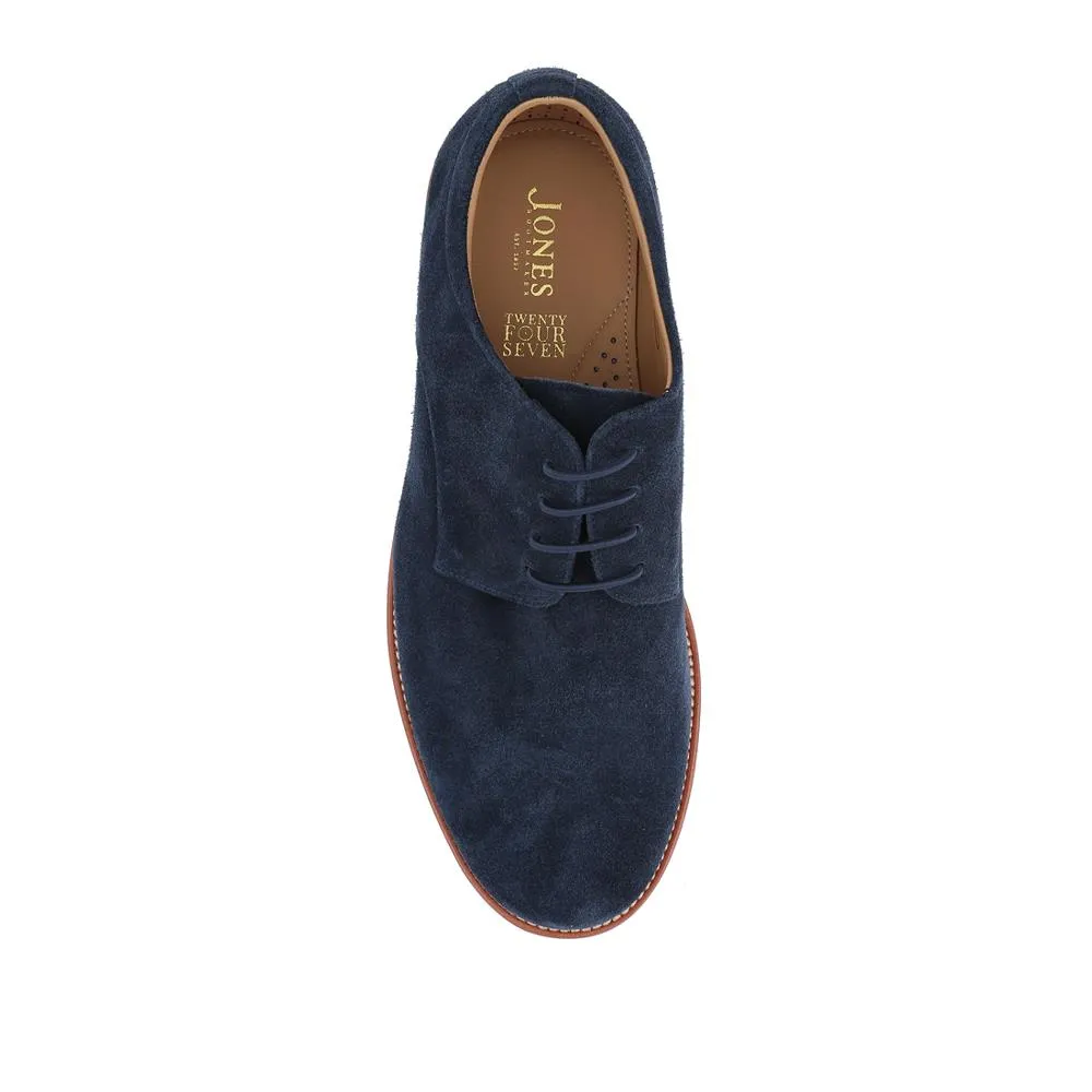 Longfield Wide Fit Leather Lace Up Shoes - LONGFIELD / 328 100 - Navy Suede sold by Jones Bootmaker product image thumbnail 4