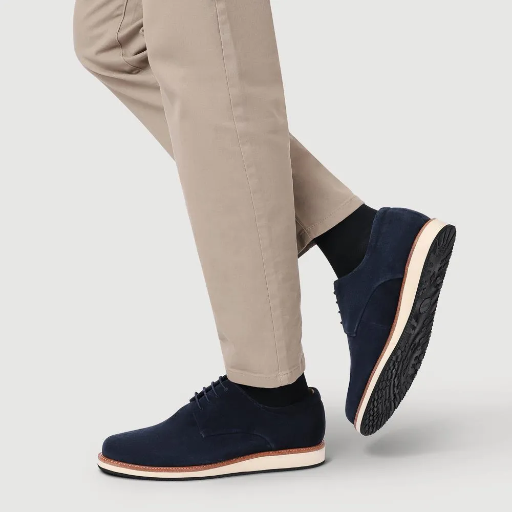 Longfield Wide Fit Leather Lace Up Shoes - LONGFIELD / 328 100 - Navy Suede sold by Jones Bootmaker product image thumbnail 5