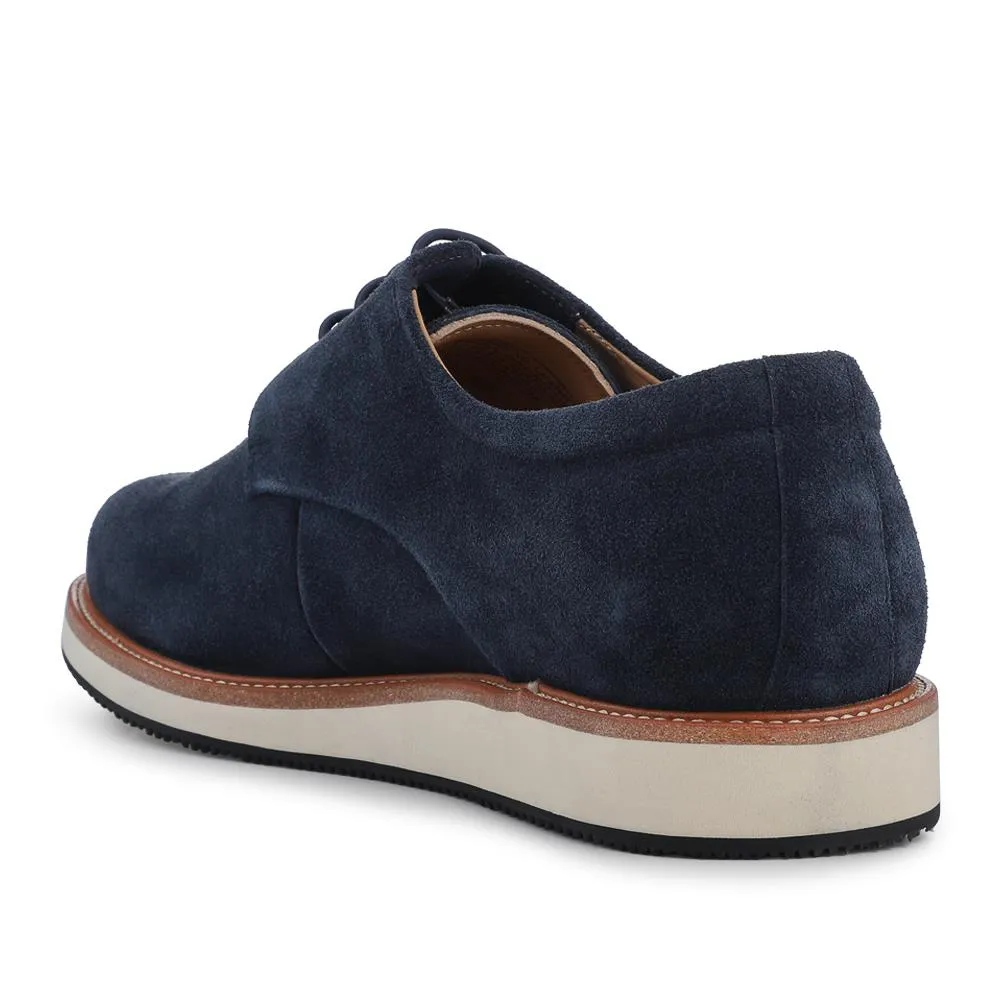 Longfield Wide Fit Leather Lace Up Shoes - LONGFIELD / 328 100 - Navy Suede sold by Jones Bootmaker product image thumbnail 3
