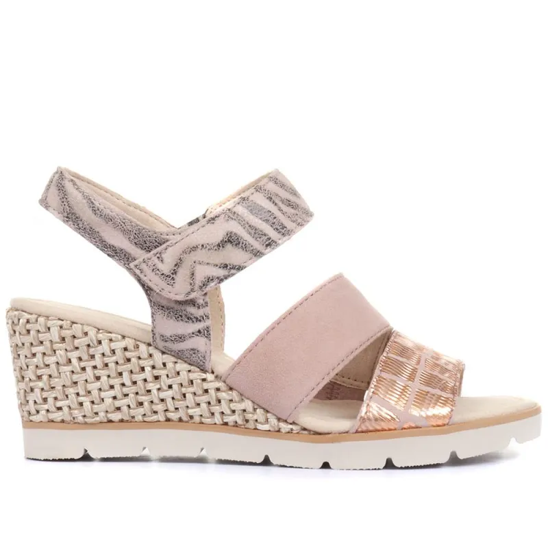 Poet Touch Fastening Wedge Sandals - GAB31533 / 317 982 - Pink Multi sold by Jones Bootmaker