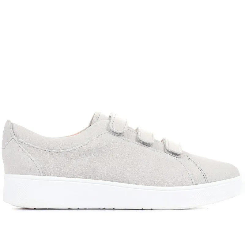 Rally Leather Touch Fastening Trainer - FITF33506 / 321 194 - Grey Suede sold by Jones Bootmaker