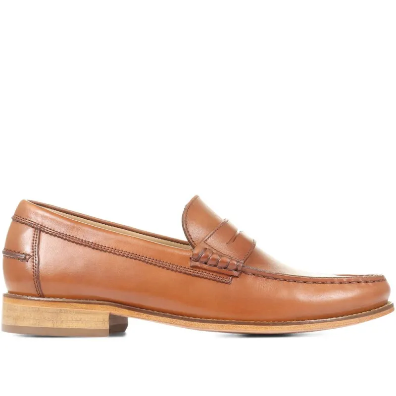 Rivers Leather Penny Loafers - RIVERS / 321 662 - Tan sold by Jones Bootmaker