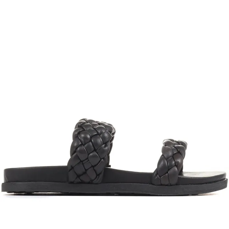 Madeira Braided Platform Sandals - MADEIRA / 322 572 - Black sold by Jones Bootmaker