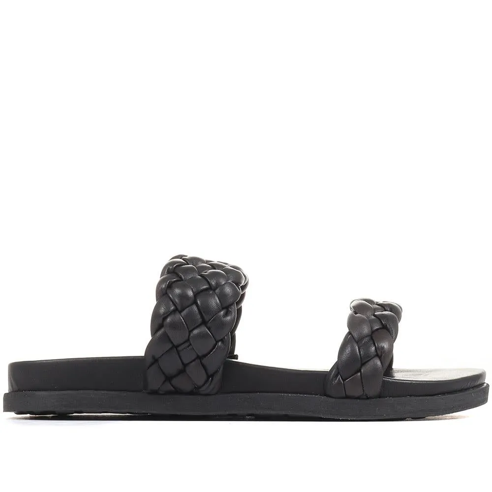 Madeira Braided Platform Sandals - MADEIRA / 322 572 - Black sold by Jones Bootmaker