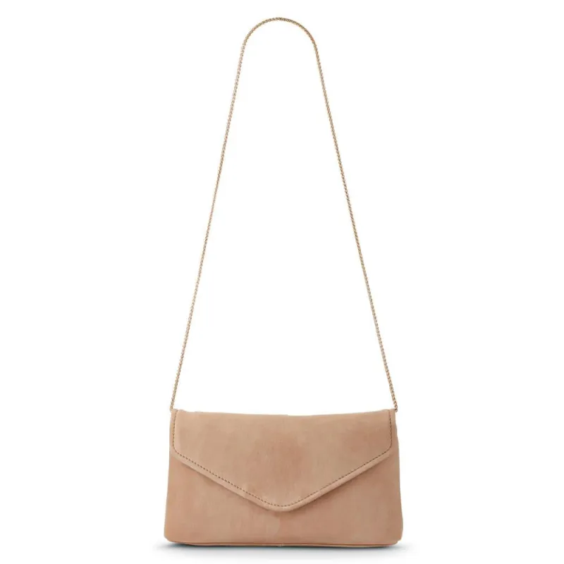 Wings Touch-Fasten Leather Bag - WINGS / 327 014 - Beige Suede sold by Jones Bootmaker